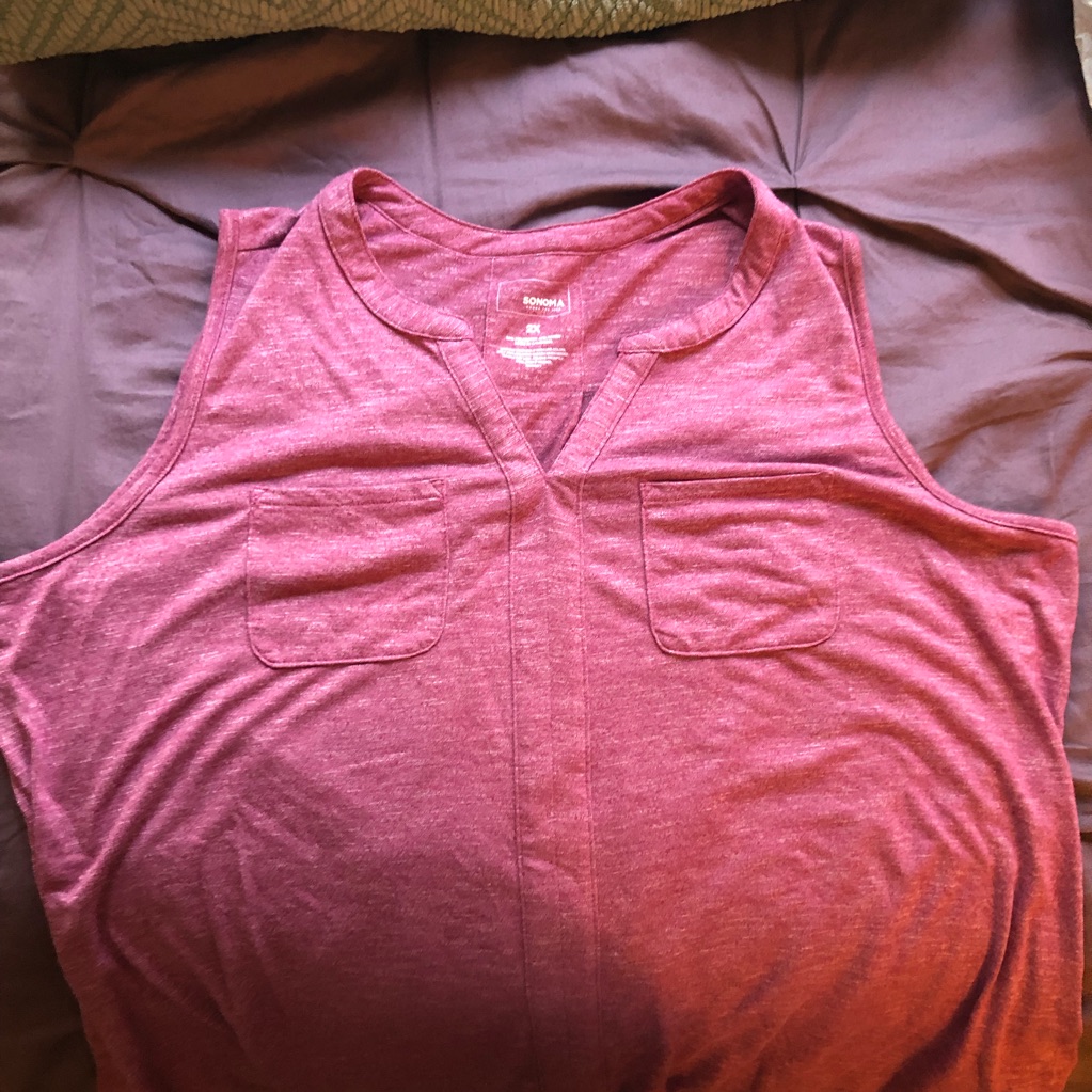 Split V Neck Top